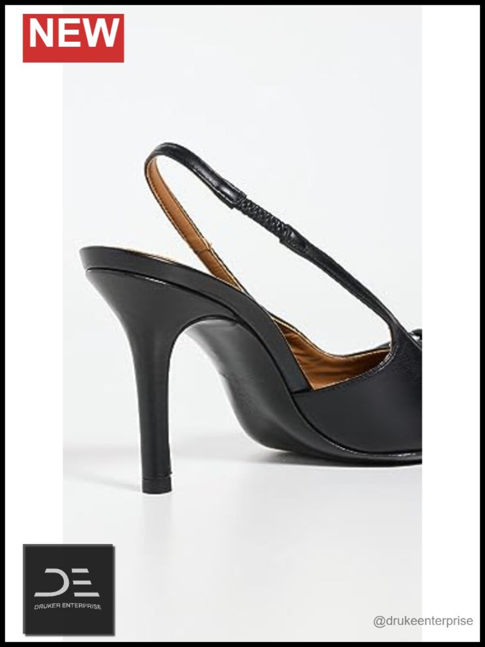R13 Sling Back Heels Pointed Toe Stiletto Party Pumps Leather - Picture 3 of 5